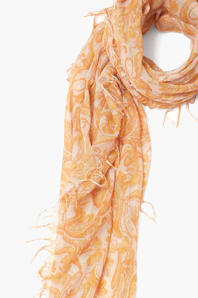 Chan Luu Scarves Cashmere And Silk Scarf Marigold Free Bird 8211 Women