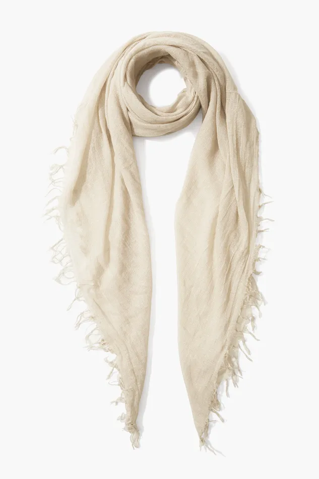 Chan Luu Scarves Cashmere And Silk Scarf Seed Pearl Metallic 8211 Women