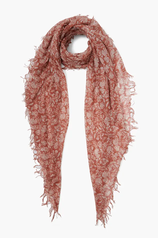 Chan Luu Scarves Cashmere And Silk Scarf Sequoia Dahlia Floral 8211 Women