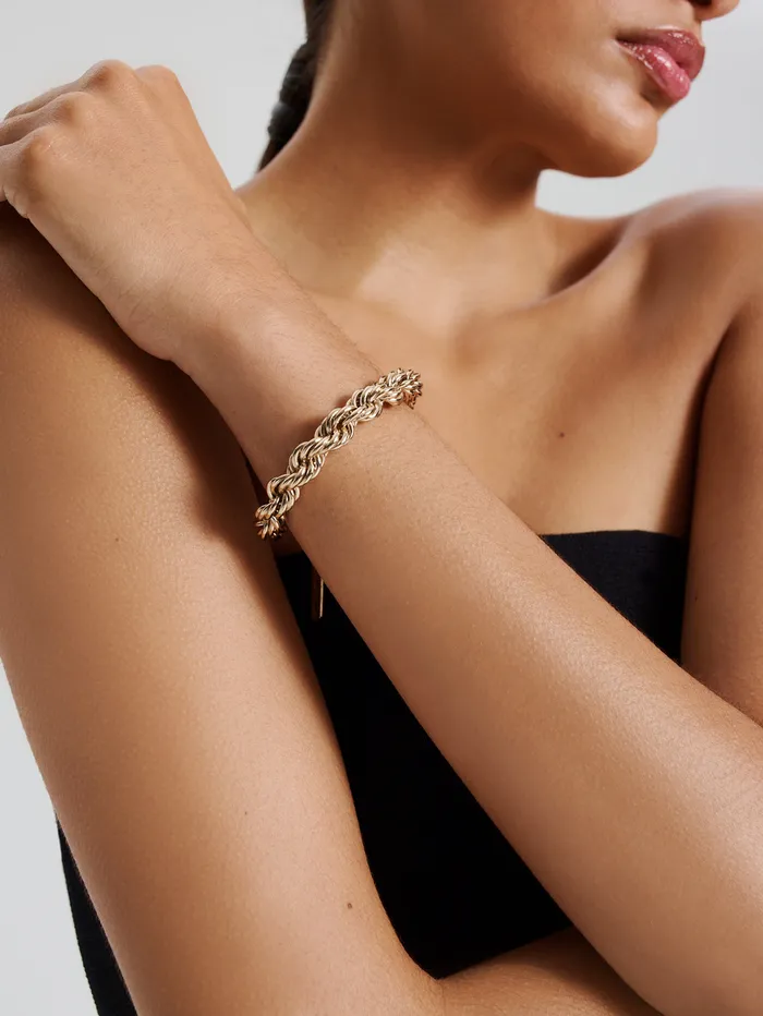 CHUNKY ROPE CHAIN BRACELET LIGHTGOLD Jewelry Scanlan Theodore Women