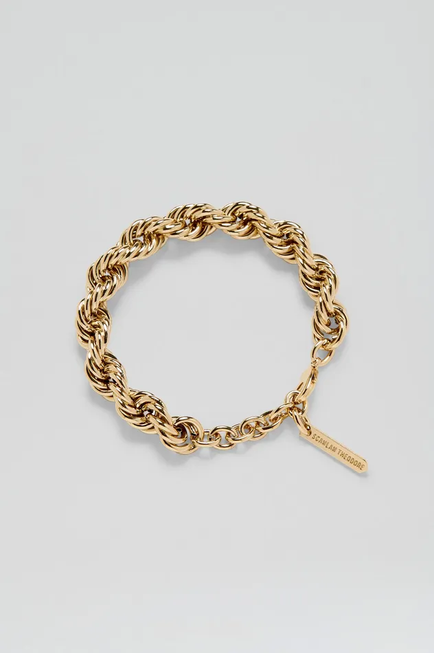 CHUNKY ROPE CHAIN BRACELET LIGHTGOLD Jewelry Scanlan Theodore Women CHUNKY ROPE CHAIN BRACELET LIGHTGOLD Jewelry Scanlan Theodore Women