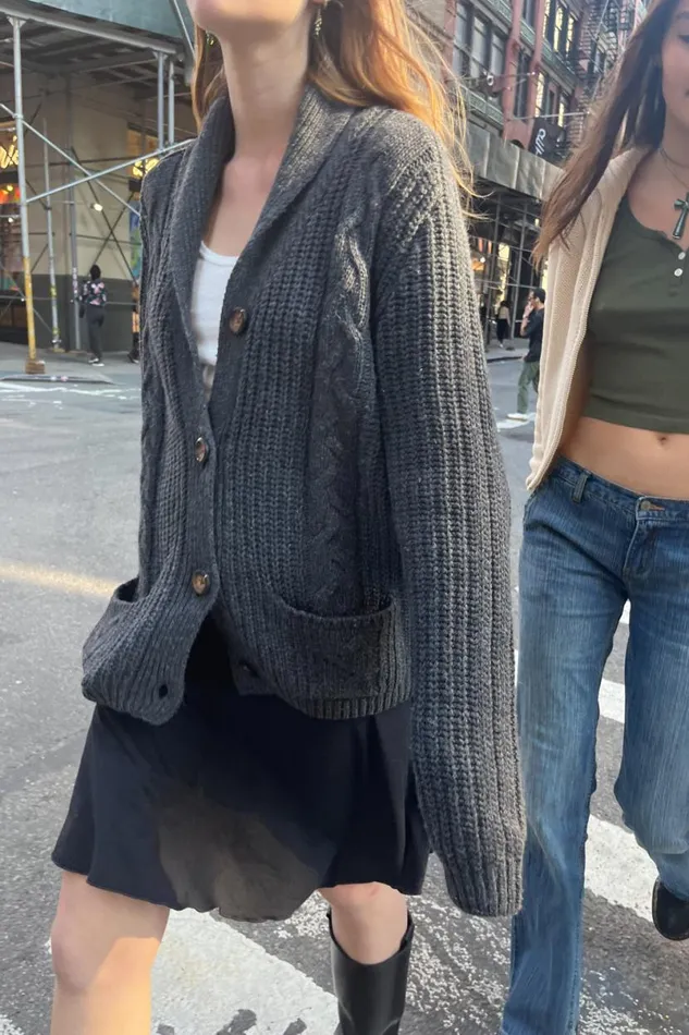 Clothing Autumn Wool Cable Knit Cardigan Brandy Melville SWEATERS