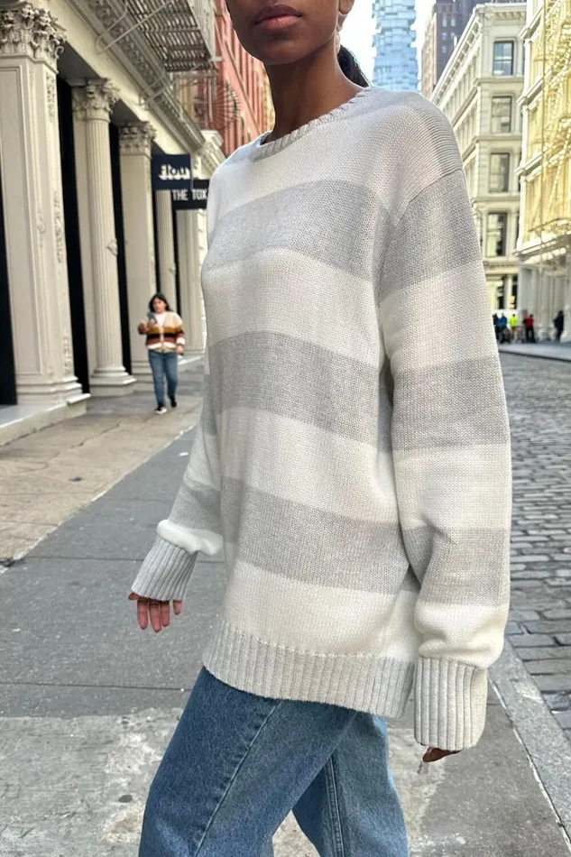 Clothing Brianna Cotton Thick Stripe Sweater Brandy Melville SWEATERS
