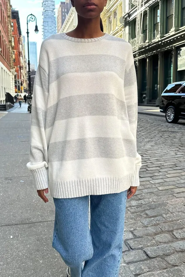 Clothing Brianna Cotton Thick Stripe Sweater Brandy Melville SWEATERS