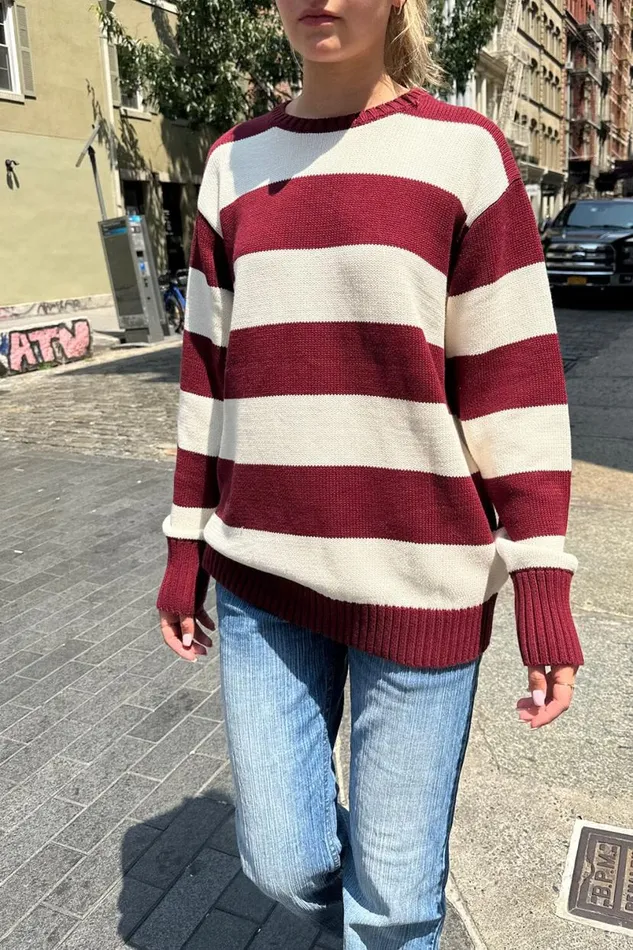 Clothing Brianna Cotton Thick Stripe Sweater Brandy Melville SWEATERS