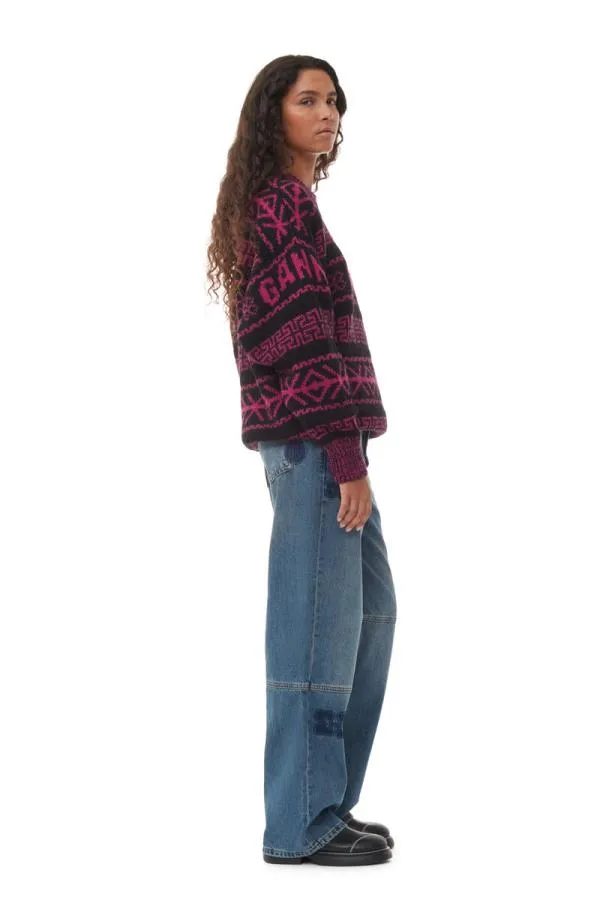 Clothing GANNI Knitwear Wool Pullover Fiji Flower Clothing GANNI Knitwear Wool Pullover Fiji Flower