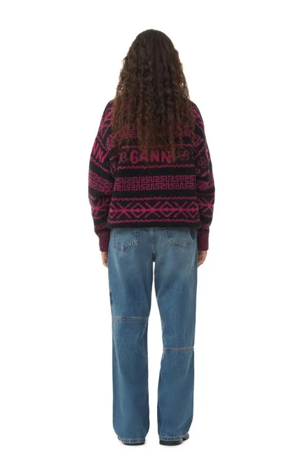 Clothing GANNI Knitwear Wool Pullover Fiji Flower Clothing GANNI Knitwear Wool Pullover Fiji Flower
