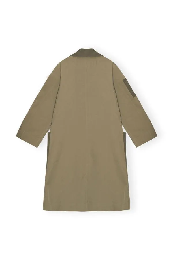 Clothing GANNI Outerwear Heavy Twill Coat Aloe
