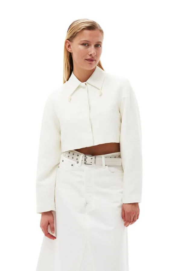 Clothing GANNI Skirts White Denim Double Fly Maxi Skirt Bright White Clothing GANNI Skirts White Denim Double Fly Maxi Skirt Bright White
