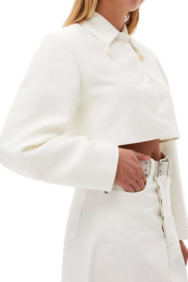Clothing GANNI Skirts White Denim Double Fly Maxi Skirt Bright White Clothing GANNI Skirts White Denim Double Fly Maxi Skirt Bright White