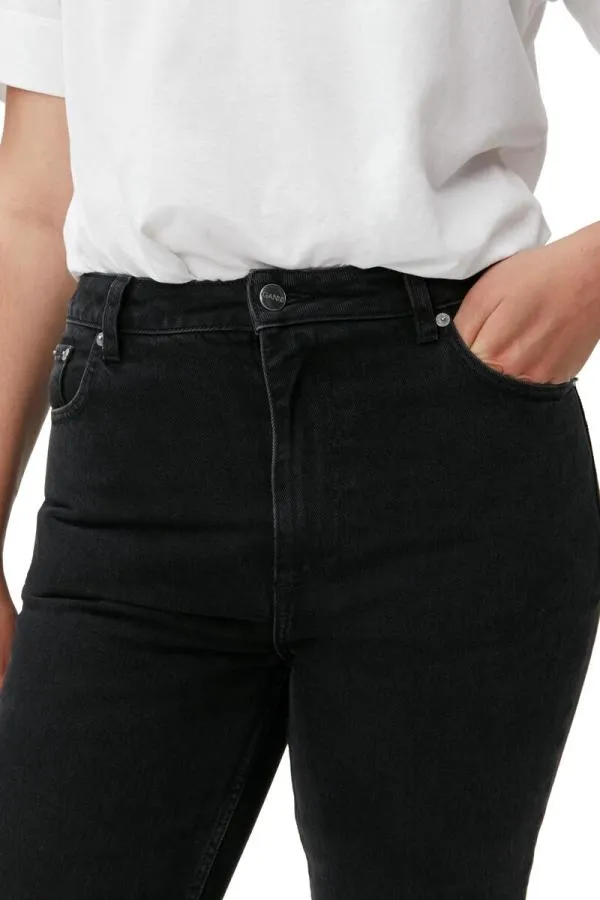 Clothing GANNI Trousers Betzy Jeans Washed Blackblack