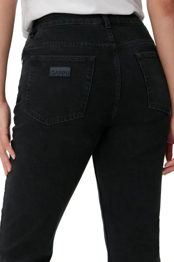Clothing GANNI Trousers Betzy Jeans Washed Blackblack