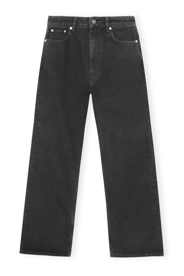 Clothing GANNI Trousers Betzy Jeans Washed Blackblack