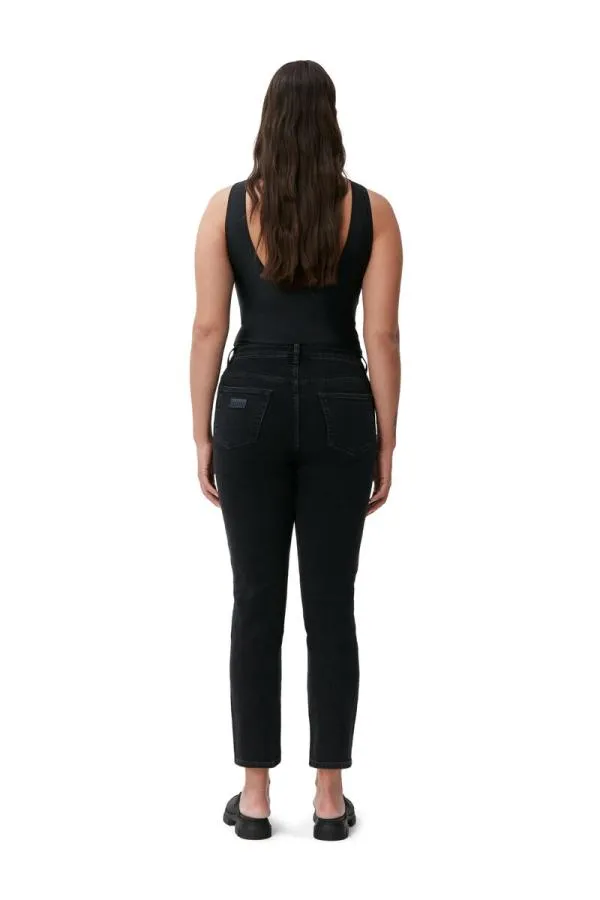 Clothing GANNI Trousers Cutye Jeans Washed Blackblack