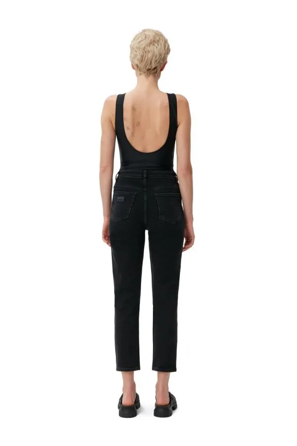 Clothing GANNI Trousers Cutye Jeans Washed Blackblack
