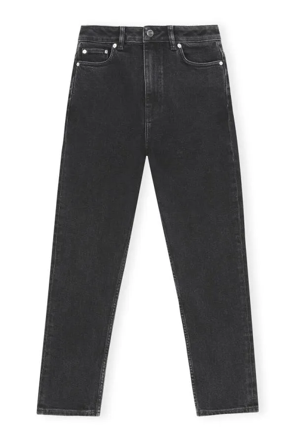Clothing GANNI Trousers Cutye Jeans Washed Blackblack