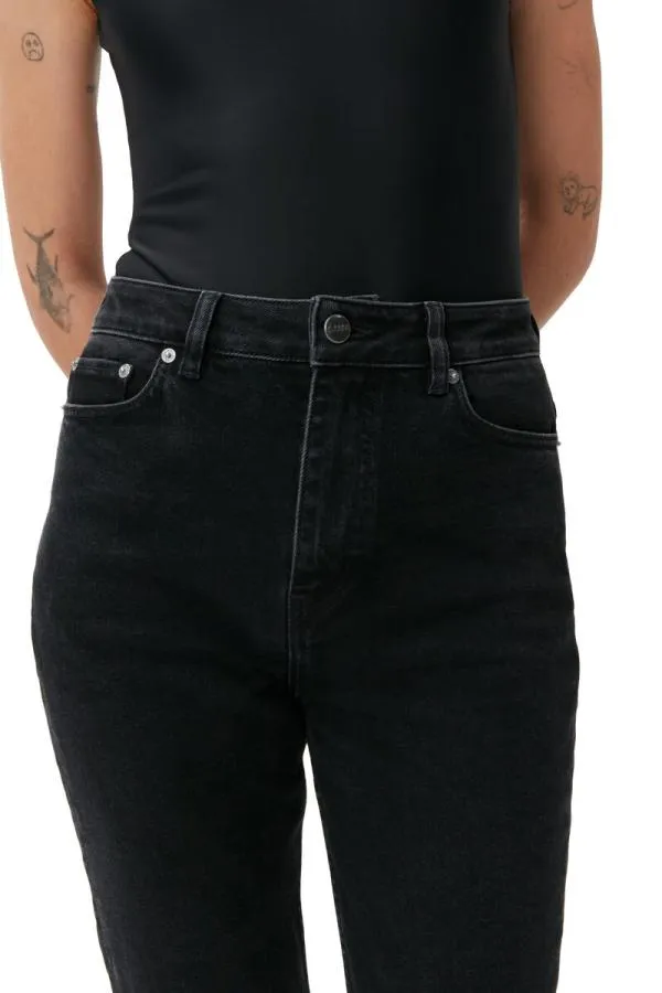 Clothing GANNI Trousers Cutye Jeans Washed Blackblack