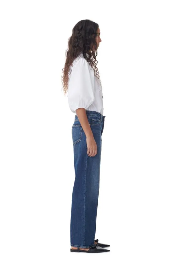 Clothing GANNI Trousers Dark Blue Vintage Izey Jeans Dark Blue Vintage