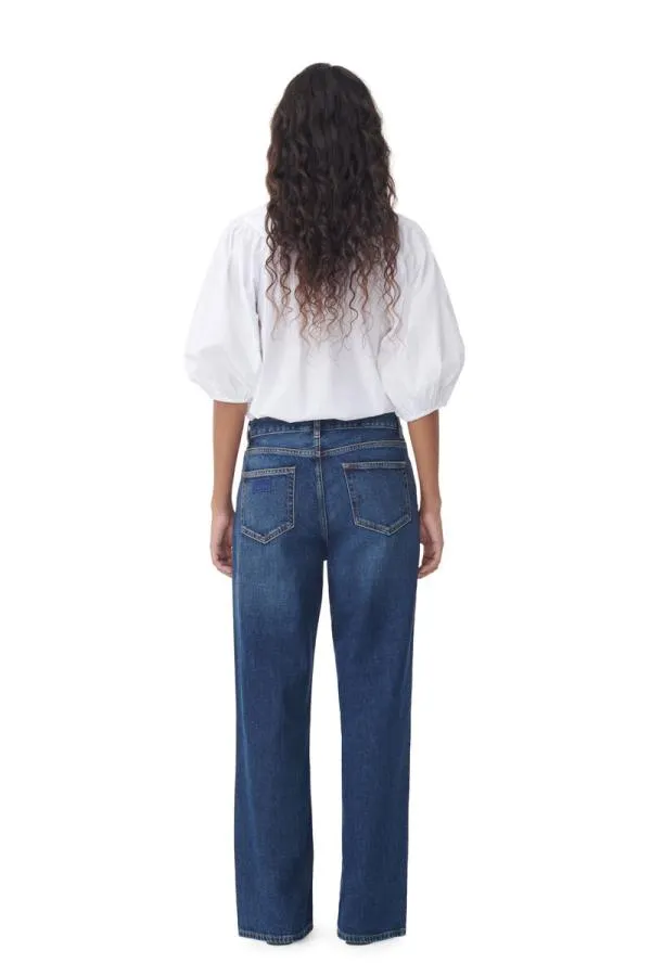 Clothing GANNI Trousers Dark Blue Vintage Izey Jeans Dark Blue Vintage