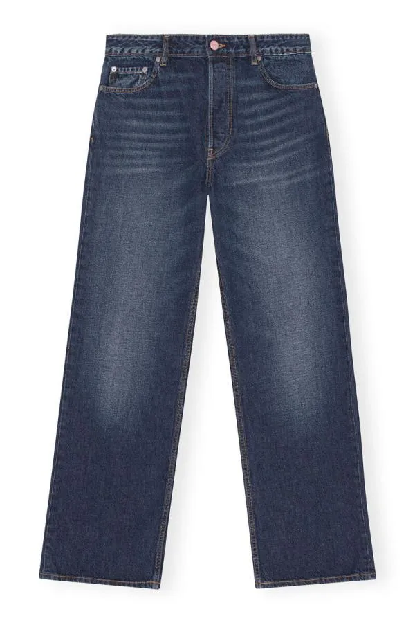 Clothing GANNI Trousers Dark Blue Vintage Izey Jeans Dark Blue Vintage