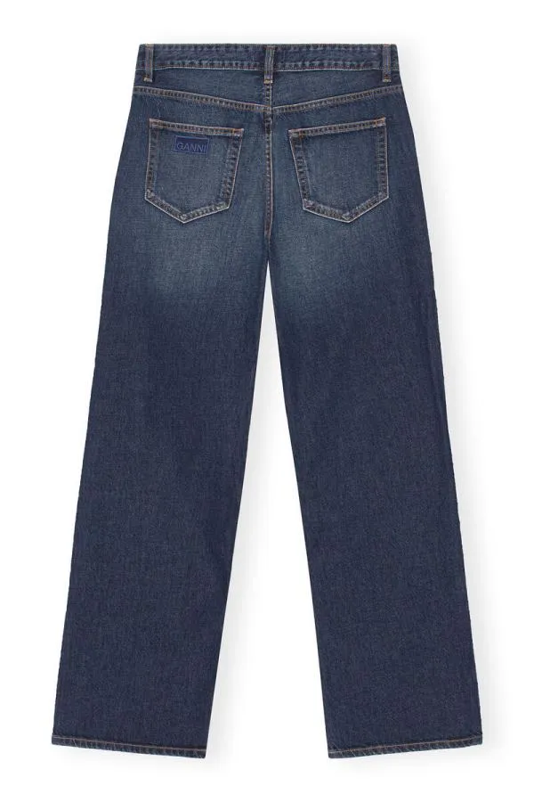 Clothing GANNI Trousers Dark Blue Vintage Izey Jeans Dark Blue Vintage