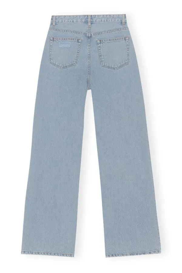 Clothing GANNI Trousers Magny Jeans Light Blue Stone