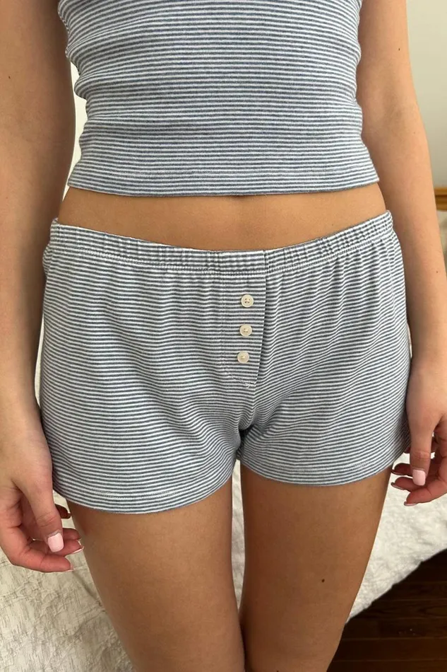 Clothing Keira Striped Sweatshorts Brandy Melville SHORTS and SKIRTS