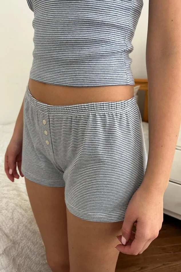 Clothing Keira Striped Sweatshorts Brandy Melville SHORTS and SKIRTS