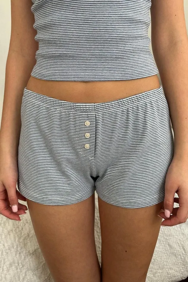 Clothing Keira Striped Sweatshorts Brandy Melville SHORTS and SKIRTS