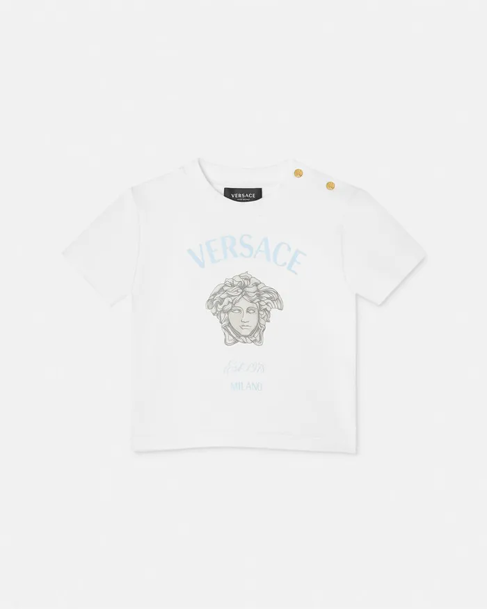 Clothing Kids Versace Medusa Milano Baby TShirt White