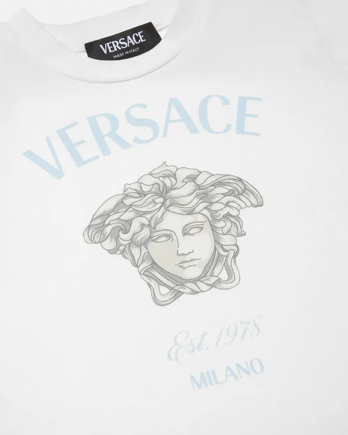 Clothing Kids Versace Medusa Milano Baby TShirt White