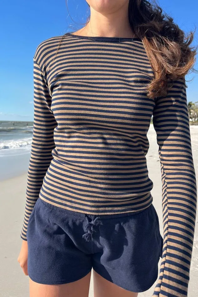 Clothing Leah Striped Top Brandy Melville STRIPES