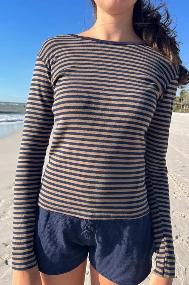 Clothing Leah Striped Top Brandy Melville STRIPES
