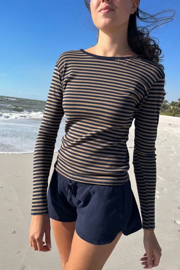 Clothing Leah Striped Top Brandy Melville STRIPES