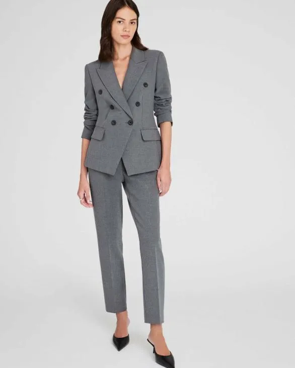 Club Monaco Blazers and Suiting DoubleBreasted Cutaway Blazer Heather Grey 8211 Women