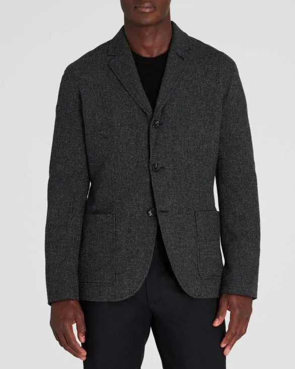 Club Monaco Blazers and Suiting Lightweight Wool Blend Houndstooth Blazer Black Mix 8211 Men Club Monaco Blazers and Suiting Lightweight Wool Blend Houndstooth Blazer Black Mix 8211 Men