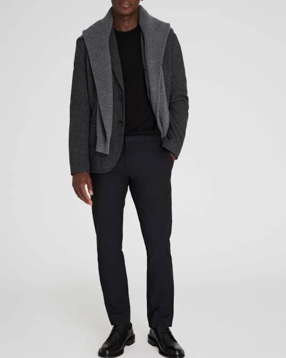 Club Monaco Blazers and Suiting Lightweight Wool Blend Houndstooth Blazer Black Mix 8211 Men