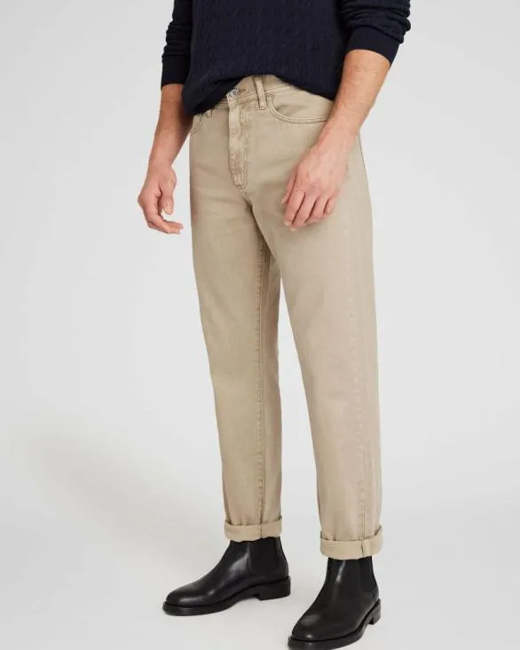 Club Monaco Denim GarmentDyed SlimStraight Jeans Beige 8211 Men