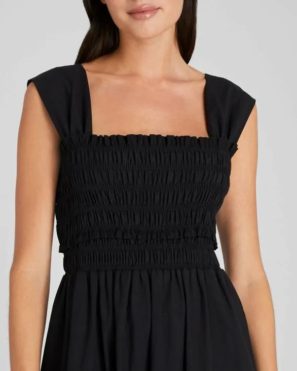 Club Monaco Dresses and Jumpsuits Cotton Smocked Bodice Maxi Dress Black 8211 Women