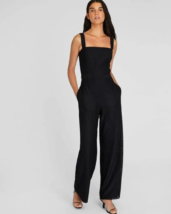 Club Monaco Dresses and Jumpsuits Geo Lace Jumpsuit Black 8211 Women