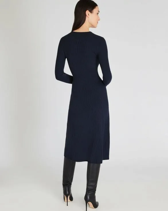 Club Monaco Dresses and Jumpsuits LongSleeve Midi Sweater Dress Twilight Navy 8211 Women