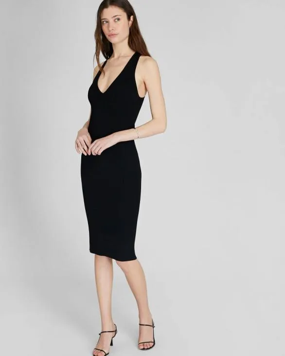Club Monaco Dresses and Jumpsuits Ribbed Cross Back Dress Black 8211 Women