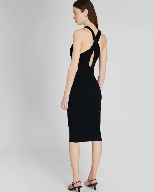 Club Monaco Dresses and Jumpsuits Ribbed Cross Back Dress Black 8211 Women