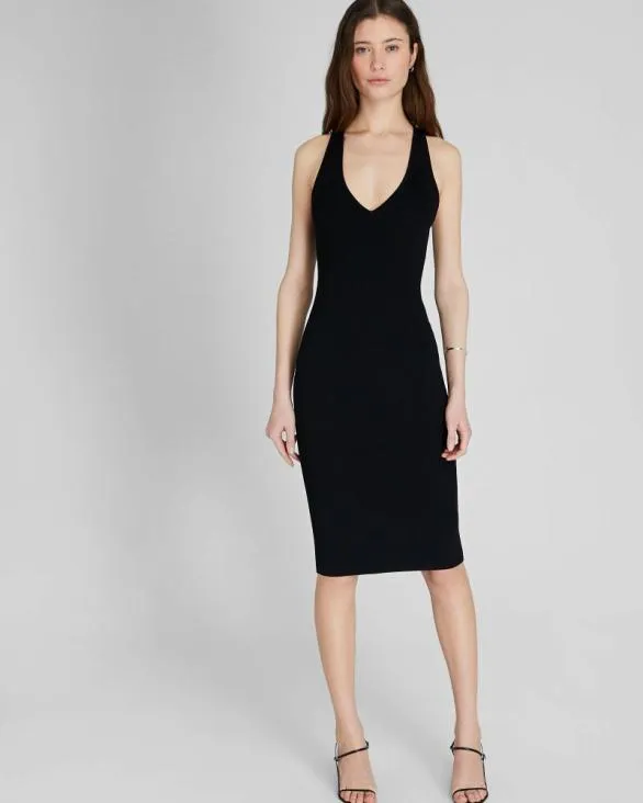 Club Monaco Dresses and Jumpsuits Ribbed Cross Back Dress Black 8211 Women