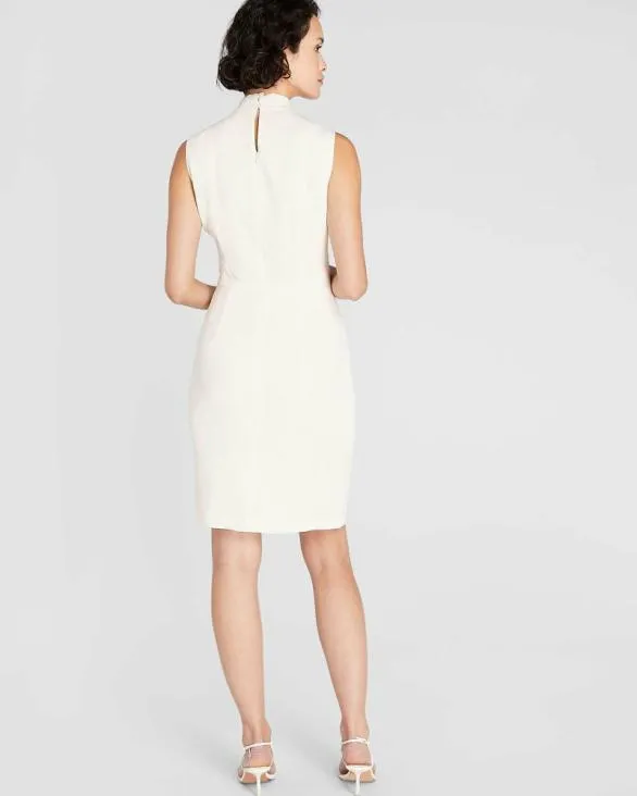 Club Monaco Dresses and Jumpsuits Twist Neck Sheath Dress Cream 8211 Women