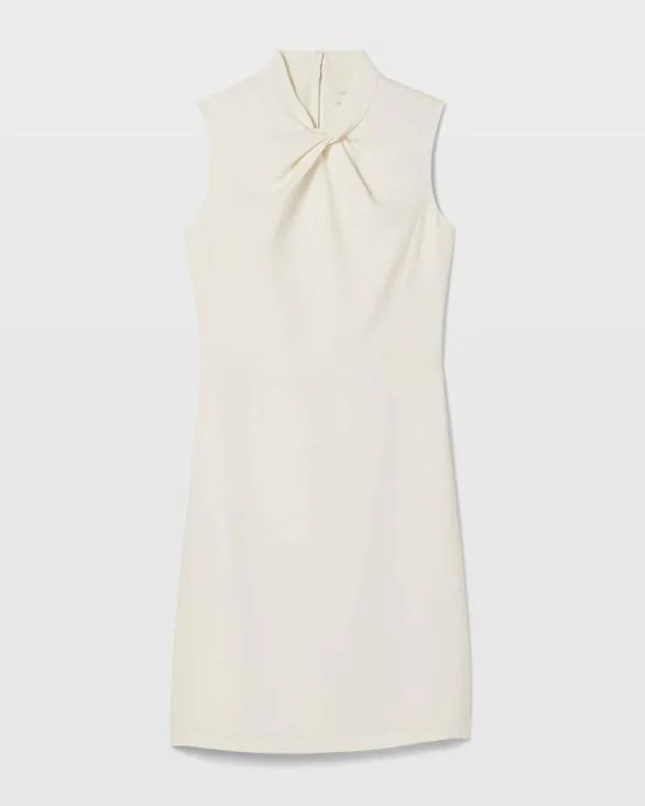Club Monaco Dresses and Jumpsuits Twist Neck Sheath Dress Cream 8211 Women