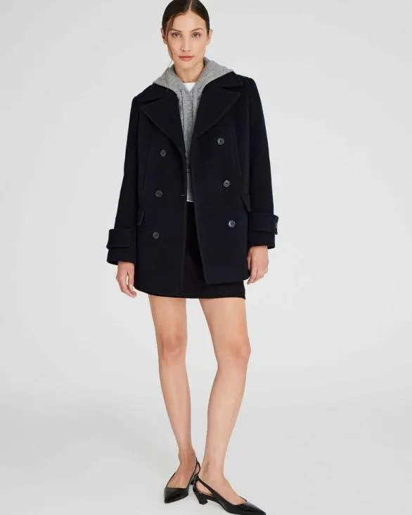 Club Monaco Jackets and Coats Classic Peacoat Dark Navy 8211 Women
