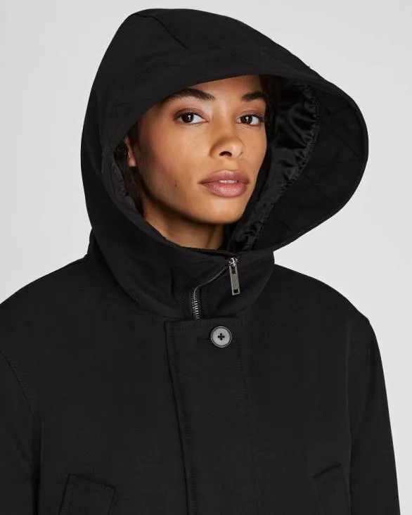 Club Monaco Jackets and Coats Cropped Wool Blend Parka Black 8211 Women
