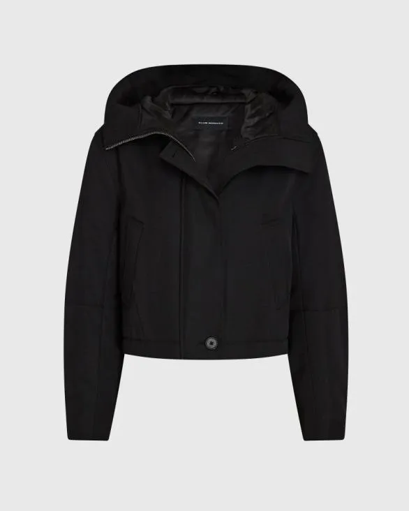 Club Monaco Jackets and Coats Cropped Wool Blend Parka Black 8211 Women