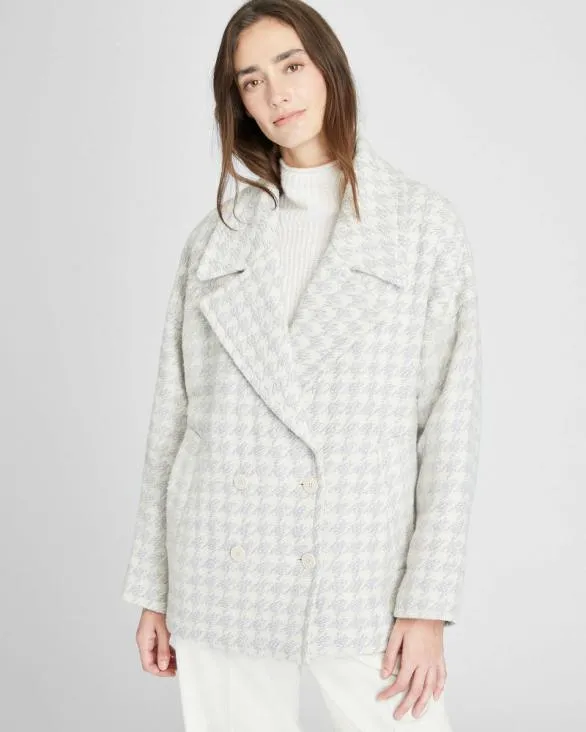 Club Monaco Jackets and Coats Short DoubleBreasted Textured Relaxed Coat Light Heather Grey 8211 Women Club Monaco Jackets and Coats Short DoubleBreasted Textured Relaxed Coat Light Heather Grey 8211 Women